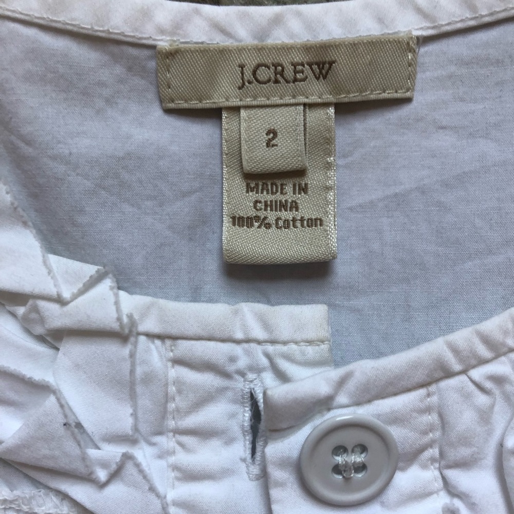 J. Crew White Cotton Ruffle Dress - Picture 5 of 5